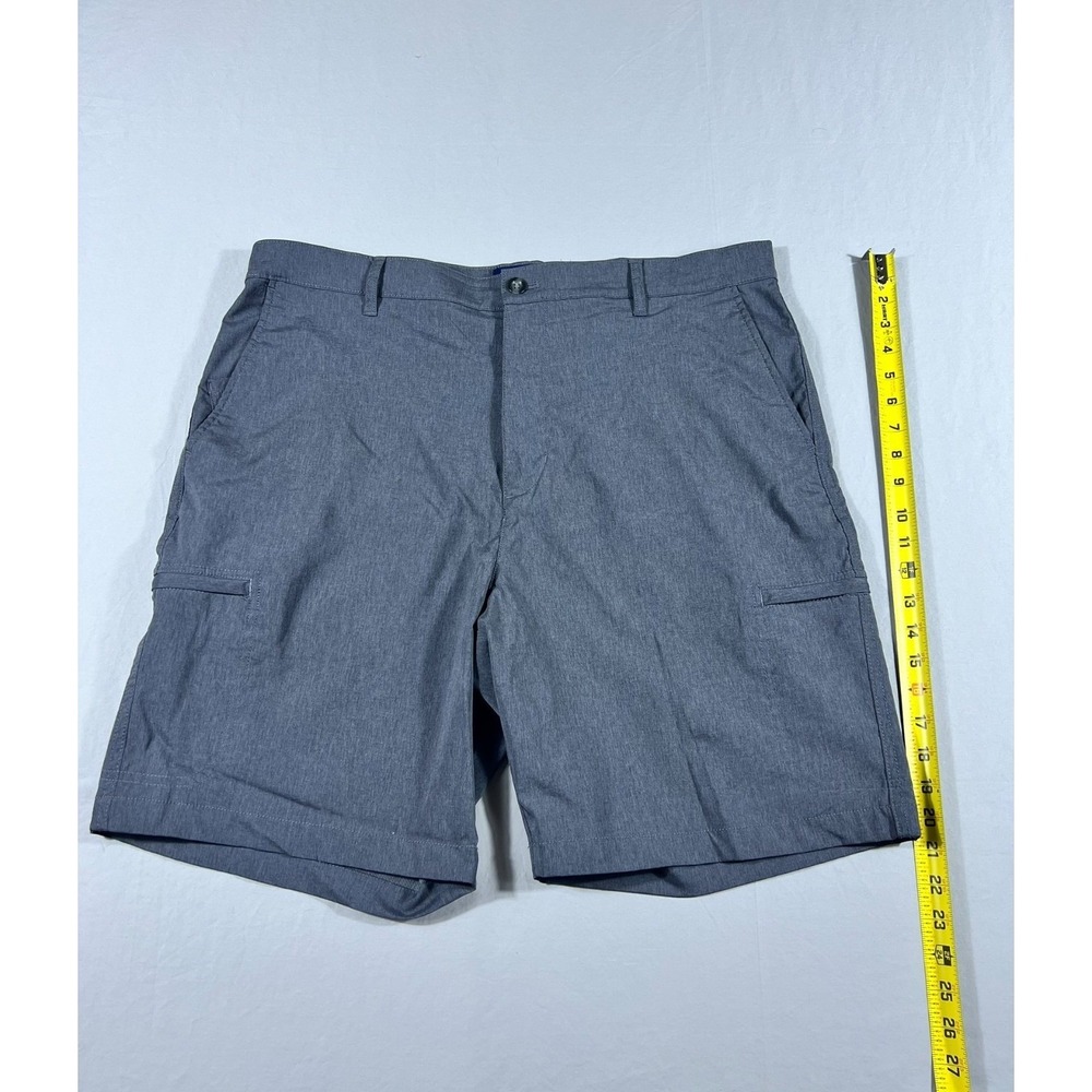 Chaps Mens Stretch Cargo Shorts Gray Performance Golf Flat Front Size 38 - Picture 6 of 11